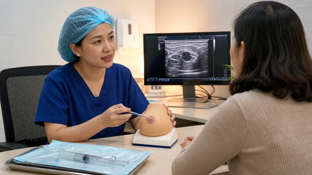 Áp xe vú có mủ: Khi nào cần chọc hút hoặc rạch dẫn lưu?