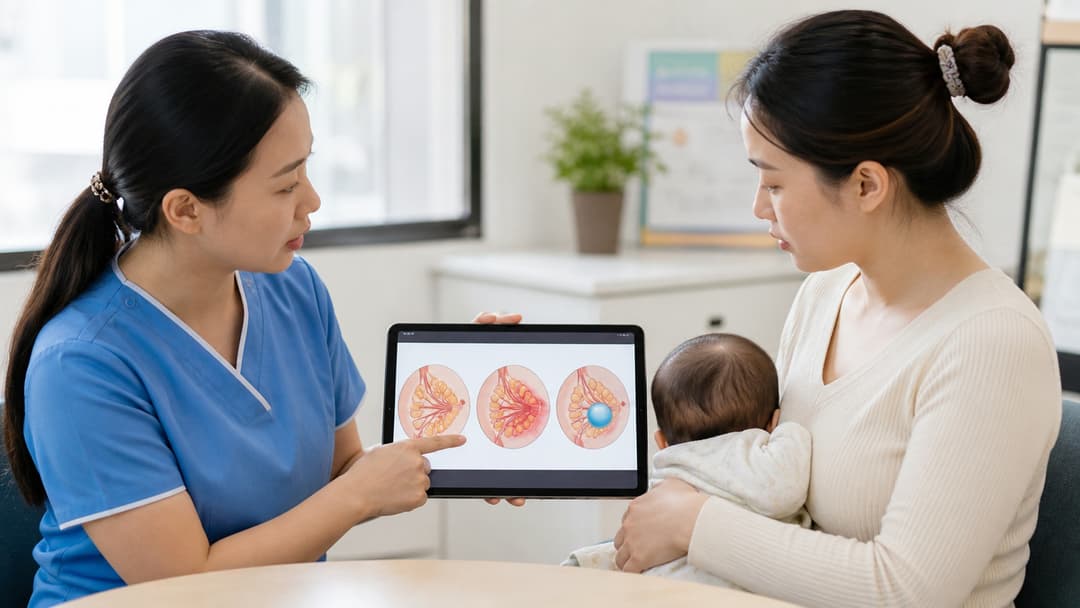 Phân biệt tắc tia sữa, viêm vú và áp xe vú sau sinh
