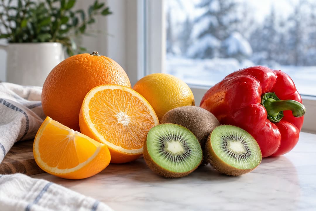 Bổ sung vitamin C tăng cường sức khỏe mùa đông an toàn