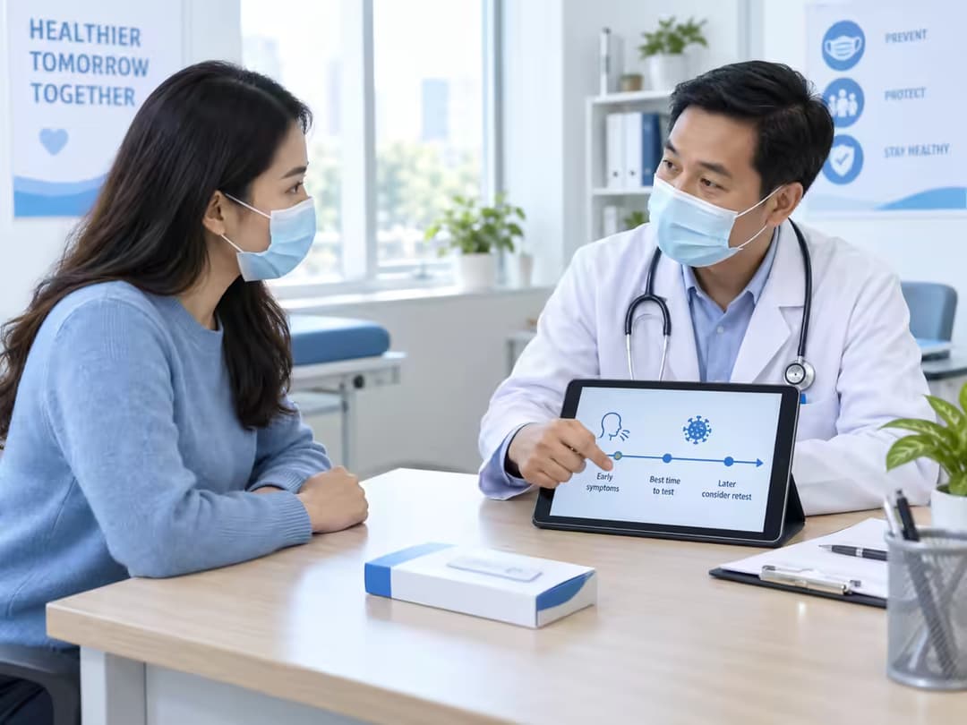 Bị cảm cúm test nhanh Covid-19 có dương tính không và thời điểm nên xét nghiệm