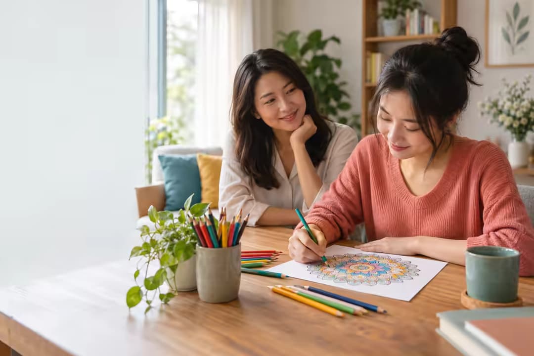 Vẽ và tô màu mandala giúp giảm căng thẳng và cải thiện sức khỏe tinh thần