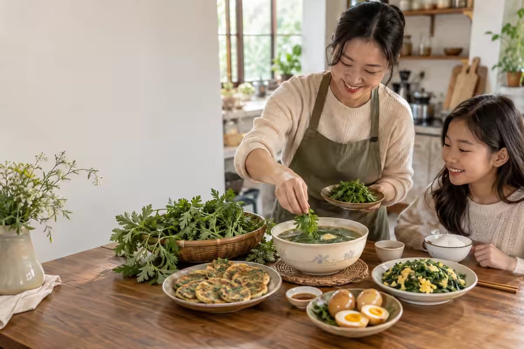 5 món ăn từ ngải cứu giúp bồi bổ sức khỏe và giữ ấm cơ thể mùa lạnh