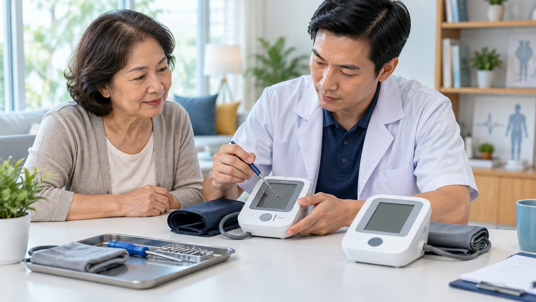 Nguyên nhân hỏng màn hình máy đo huyết áp Omron và quy trình thay thế