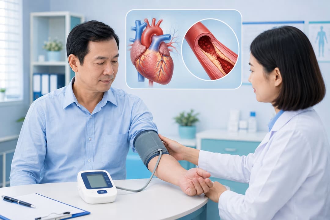 Bệnh cao huyết áp: Triệu chứng, nguyên nhân, nguy cơ và phương pháp chẩn đoán