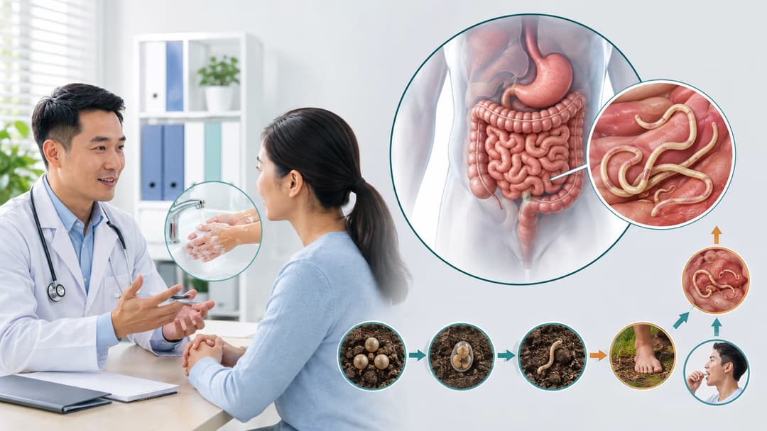 Nhiễm giun tròn: Nguyên nhân, triệu chứng, biến chứng và cách xử trí