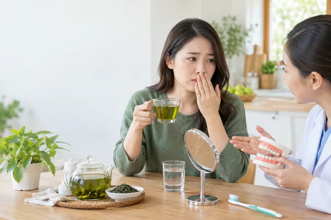 Cách dùng trà xanh giảm hôi miệng hiệu quả và những lưu ý cần biết