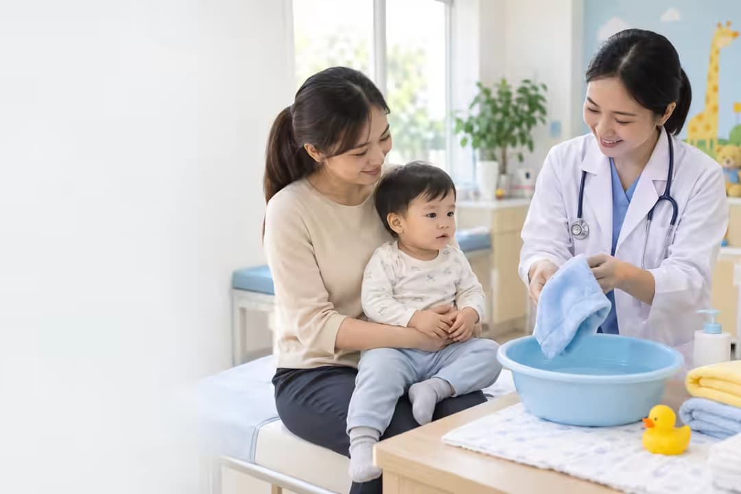 Trẻ bị viêm tiểu phế quản có nên tắm không và cách tắm