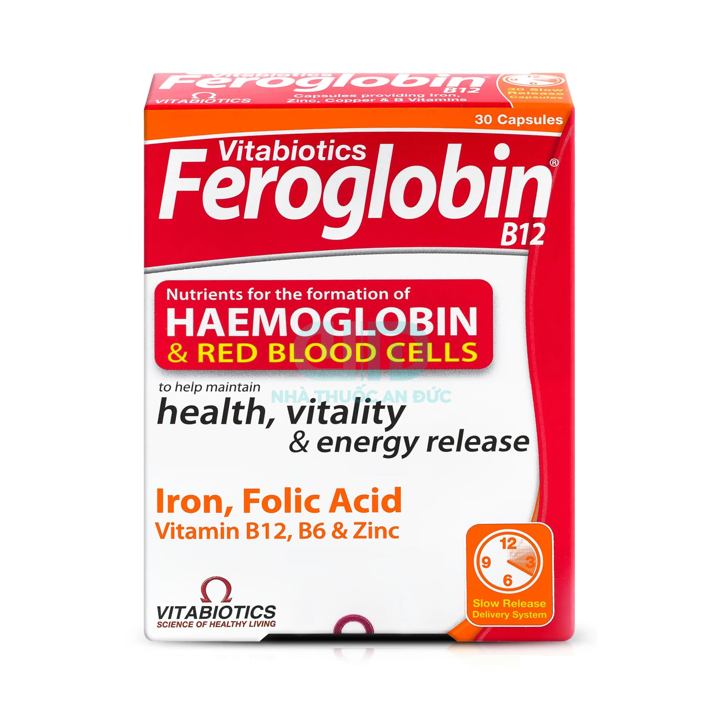 Hộp sản phẩm Feroglobin B12 Capsules chính hãng