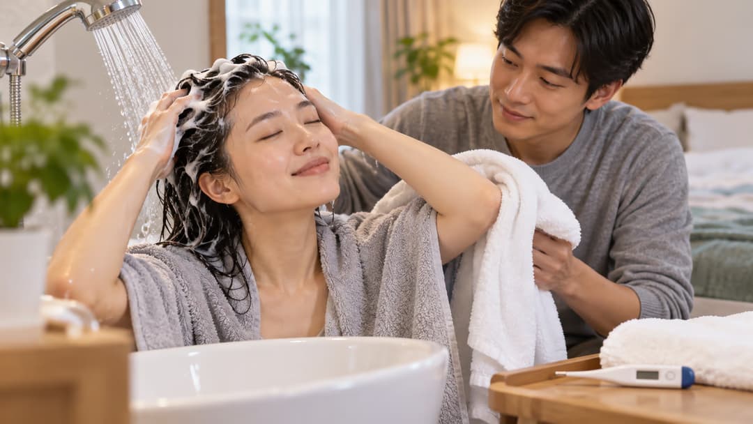Bị sốt siêu vi có được gội đầu không và hướng dẫn gội đầu