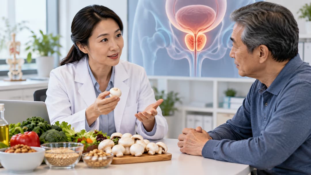 Nấm nút trắng và tiềm năng hỗ trợ ngăn ngừa ung thư tuyến tiền liệt tiến triển