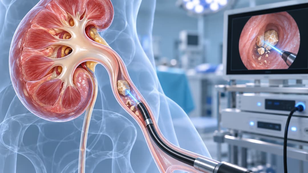 Tán sỏi nội soi ngược dòng bằng laser: Nguyên lý, quy trình và lưu ý