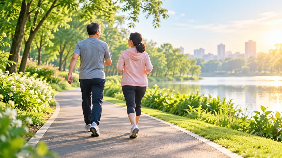 Lợi ích sức khỏe của việc đi bộ 1 giờ mỗi ngày ở người trung niên
