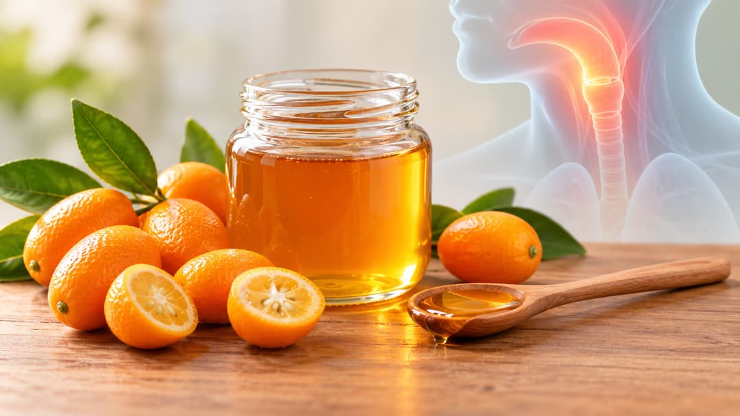 Cách làm quất hồng bì ngâm mật ong hỗ trợ giảm ho