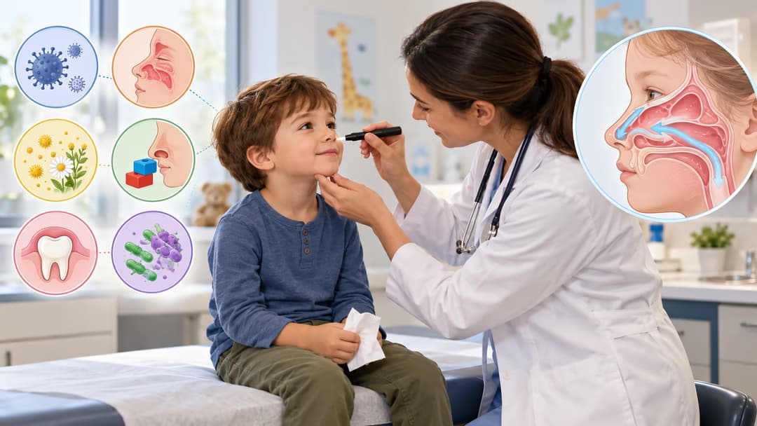 Nước mũi có mùi hôi ở trẻ em và các nguyên nhân thường gặp