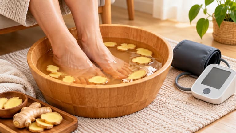 Người cao huyết áp ngâm chân nước gừng được không và những lưu ý