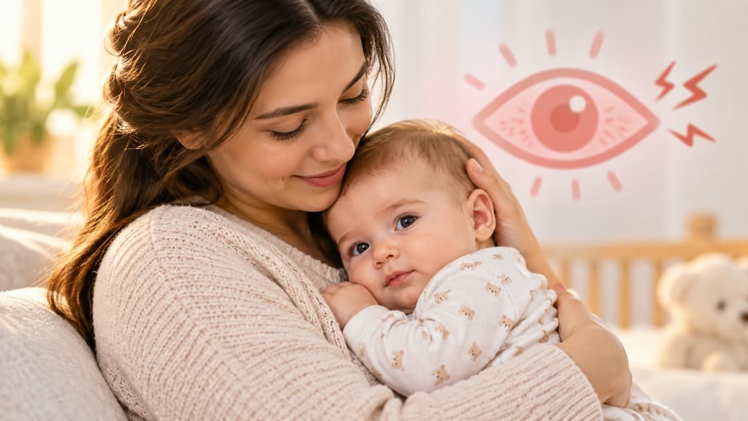Mẹ bị đau mắt đỏ có nên cho con bú không