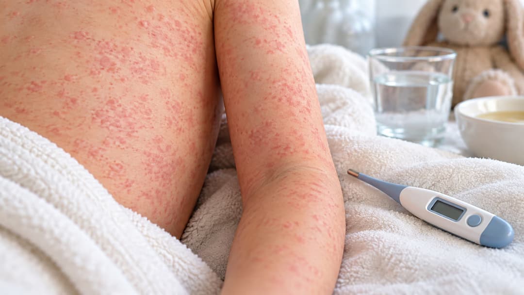 Sốt phát ban dạng sởi: Triệu chứng và cách chăm sóc