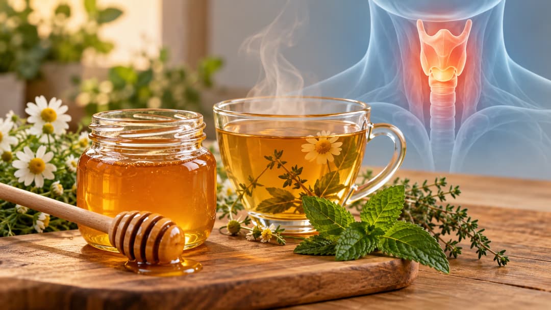 Dùng mật ong hỗ trợ giảm khàn tiếng và làm dịu thanh quản tại nhà