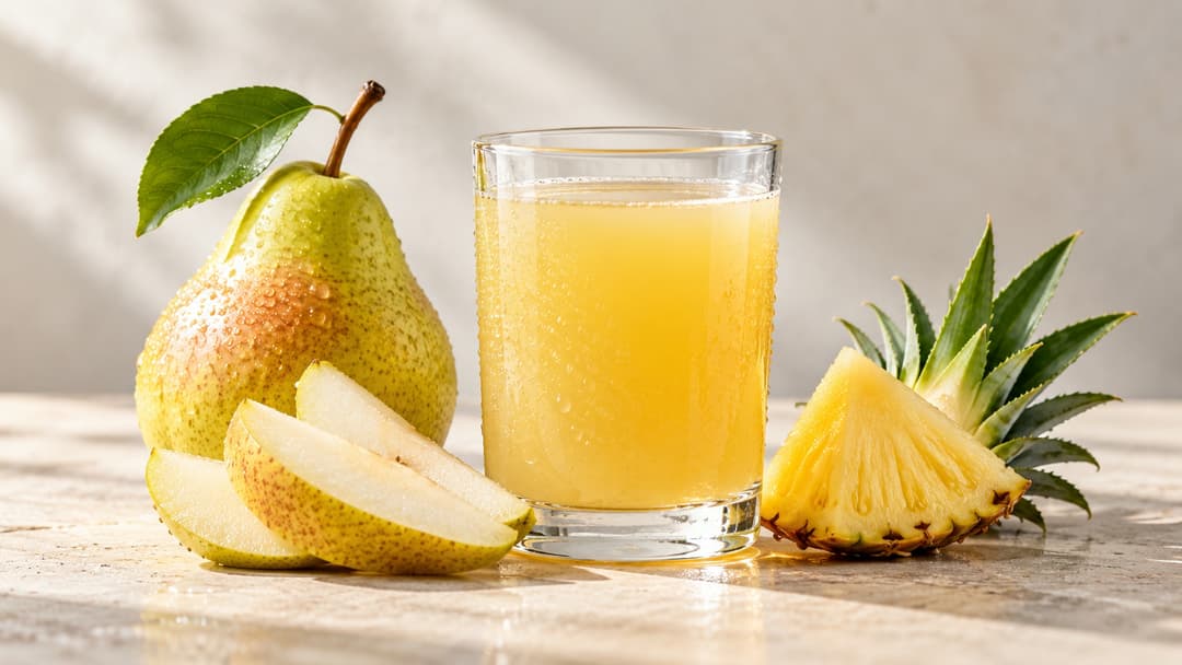 Lợi ích của nước ép lê và dứa đối với sức khỏe xương khớp và làn da