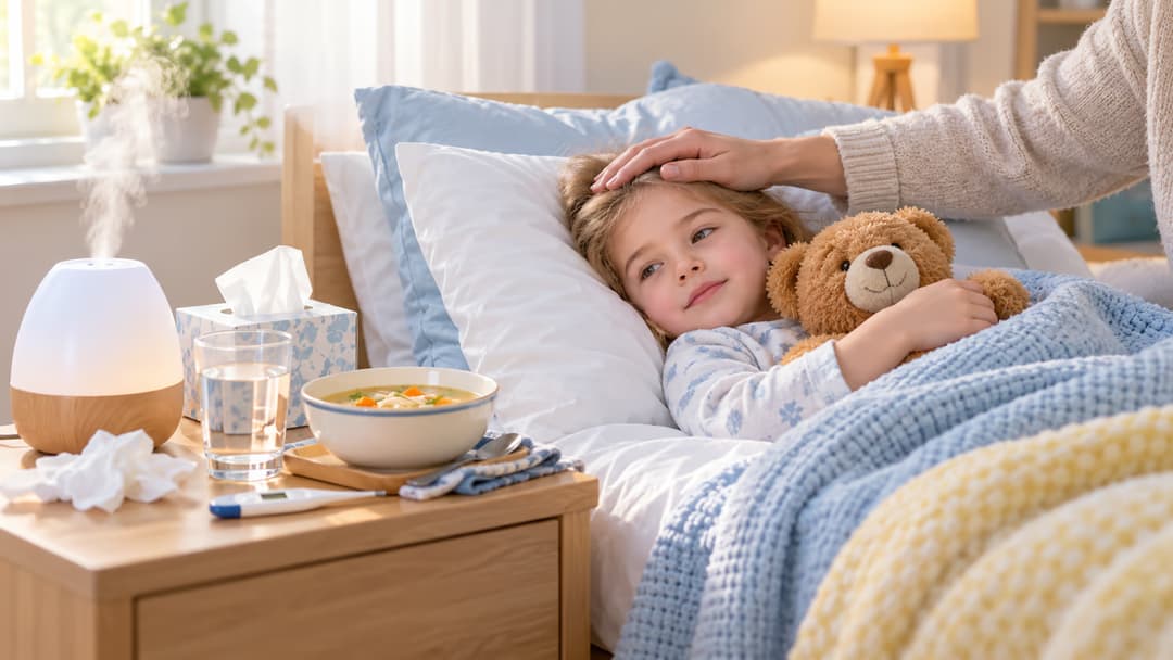 Trẻ bị cúm A thường sốt mấy ngày và cách chăm sóc khi trẻ sốt cao