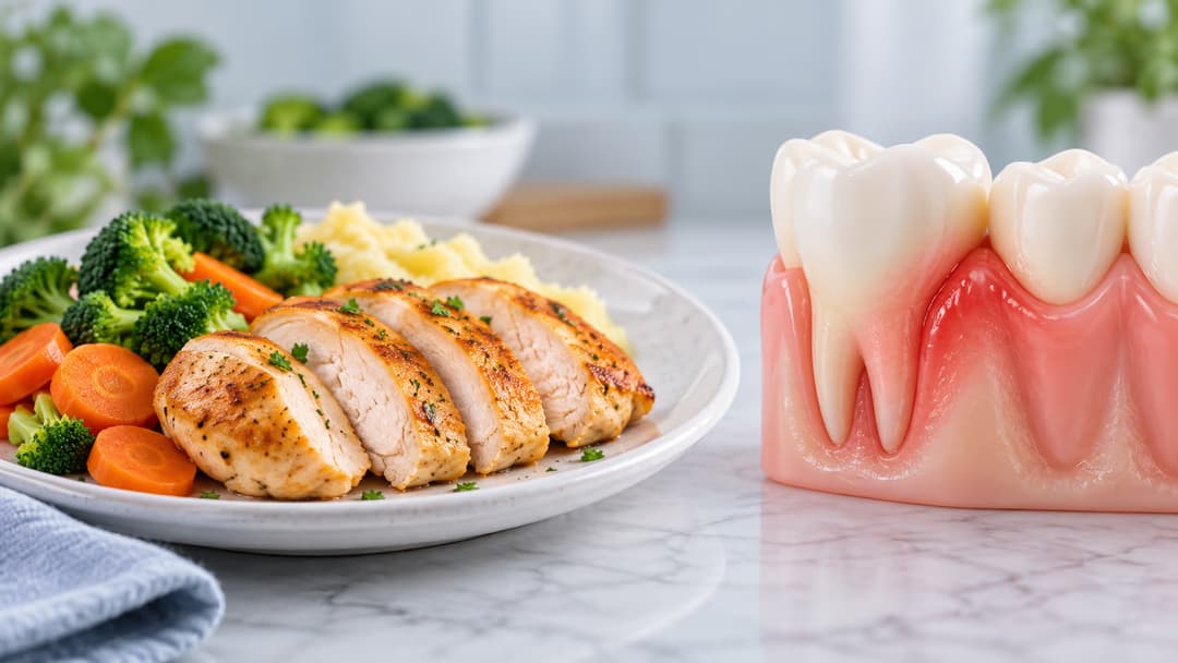 Người bị viêm lợi có ăn được thịt gà không?