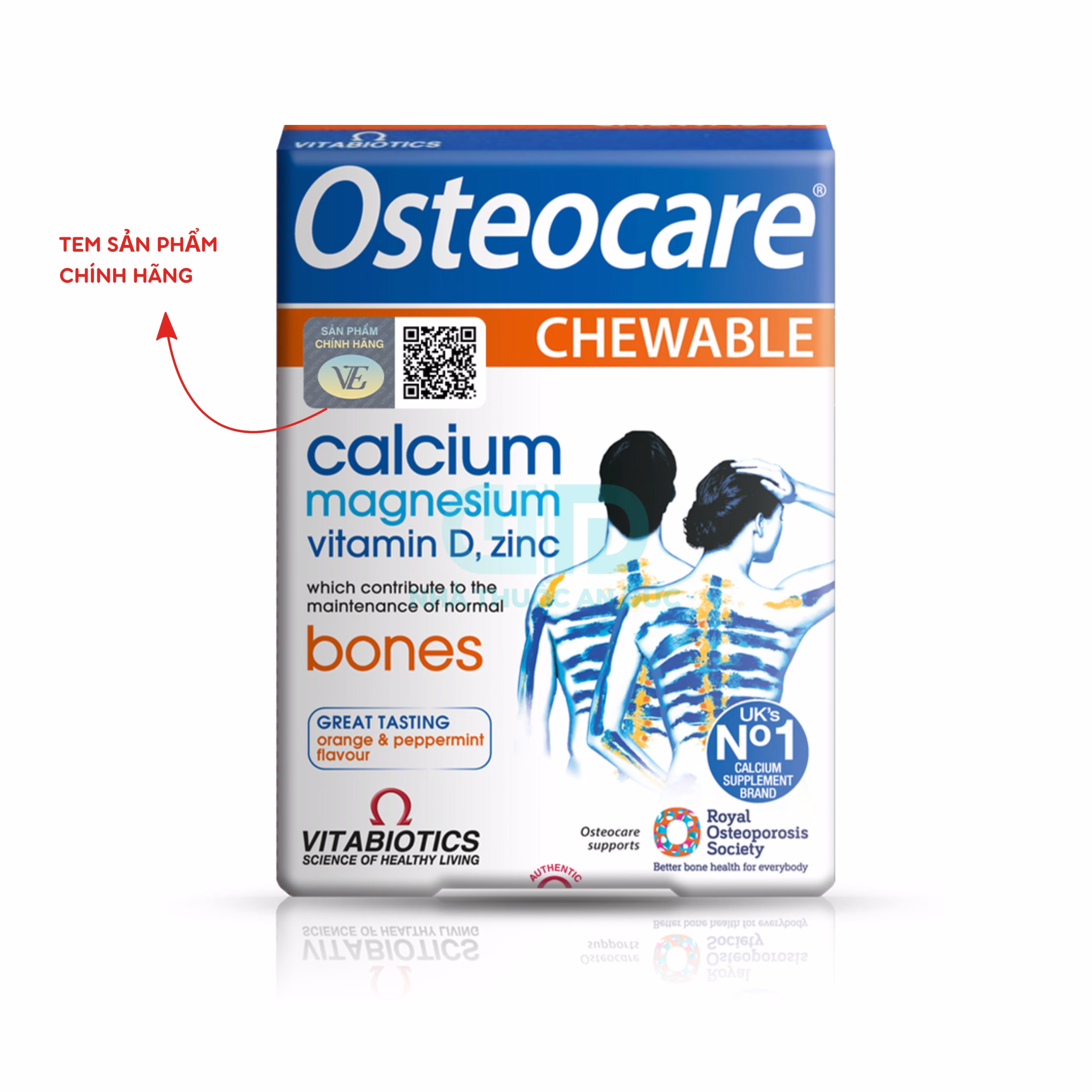 Hộp thực phẩm bảo vệ sức khỏe Osteocare Chewable chính hãng