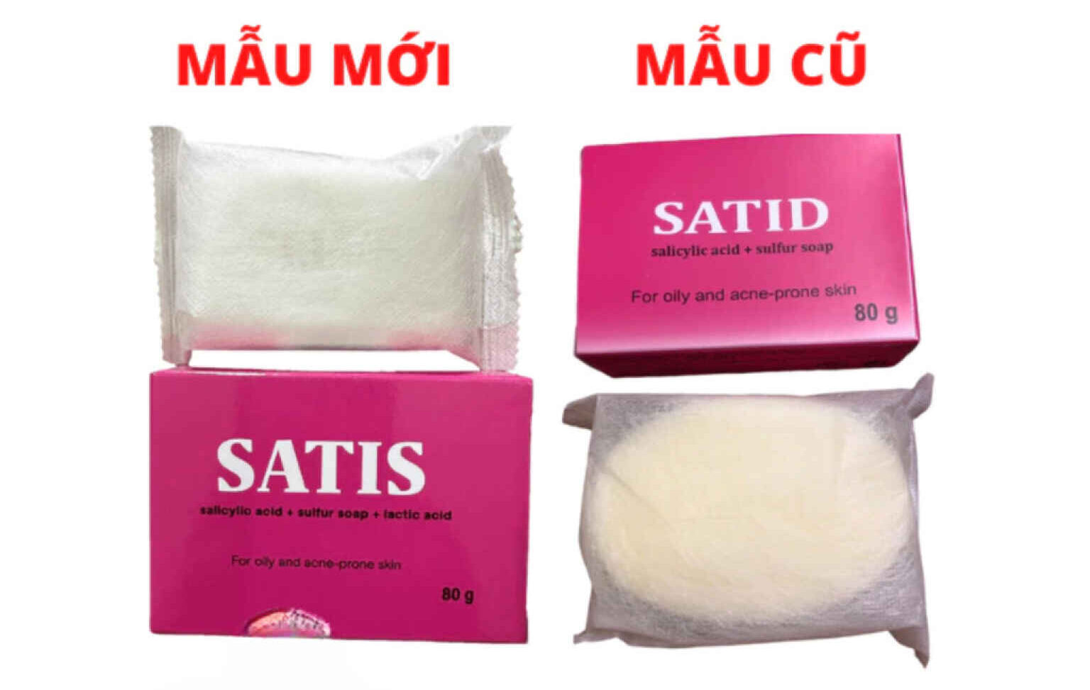 Xà phòng Satis 80g dùng làm sạch da dầu và da dễ nổi mụn