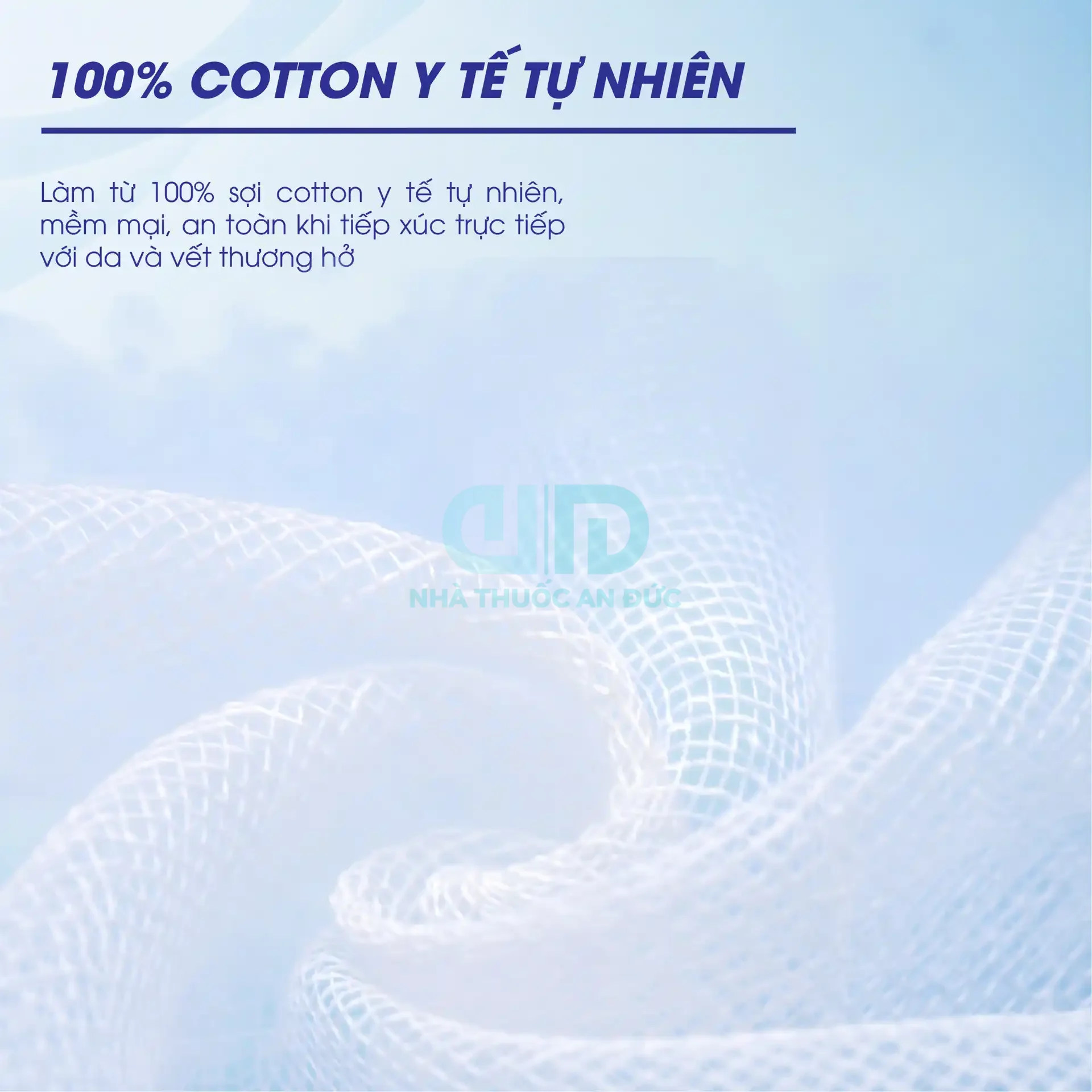 Chất liệu 100% cotton của gạc Tanaphar