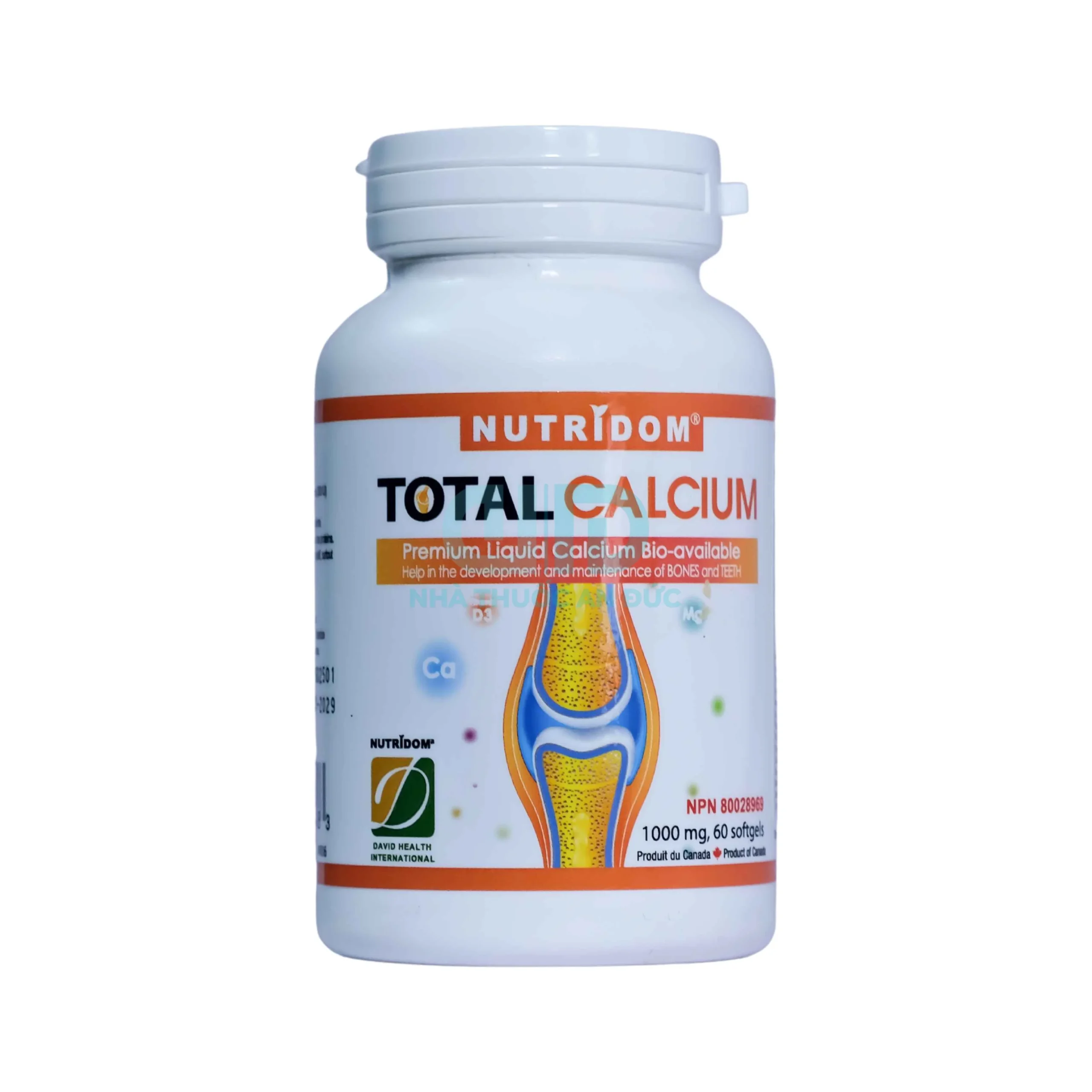 Lọ Nutridom Total Calcium 60 viên chính hãng