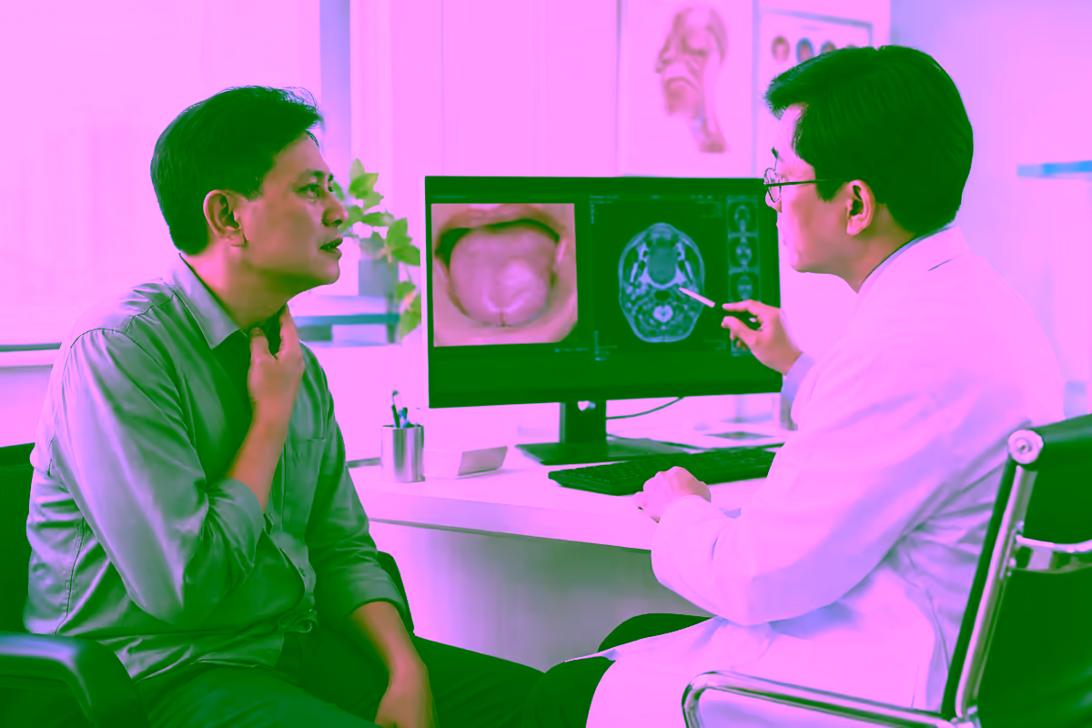 Người bệnh đau họng được bác sĩ đánh giá nguy cơ ung thư lưỡi