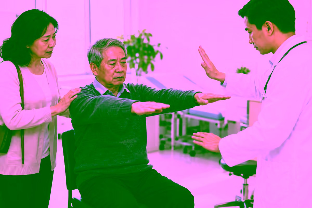 Thiểu năng tuần hoàn não với người bệnh mất thăng bằng được bác sĩ kiểm tra
