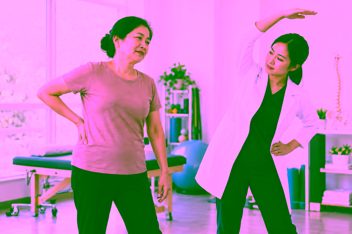 Thoái hóa cột sống thắt lưng gây đau lưng được hướng dẫn tập phục hồi