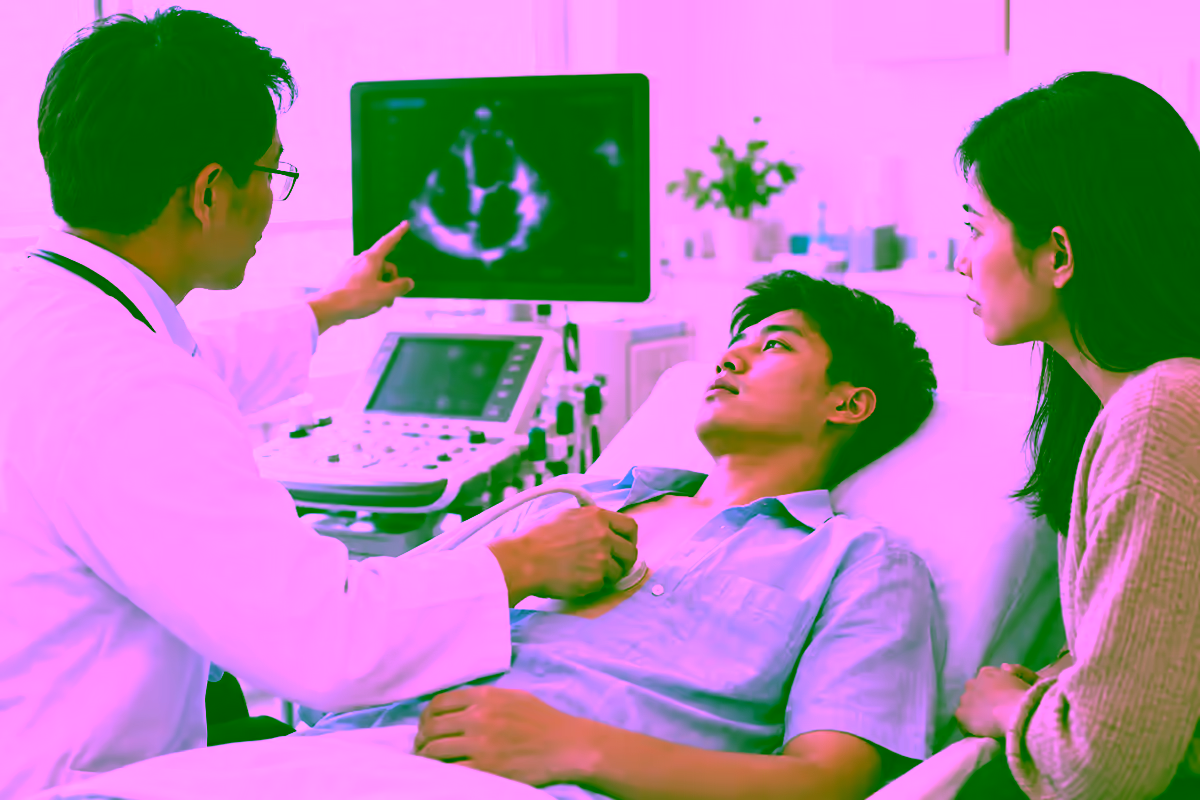 Thông liên thất được phát hiện qua siêu âm tim và tư vấn tim mạch