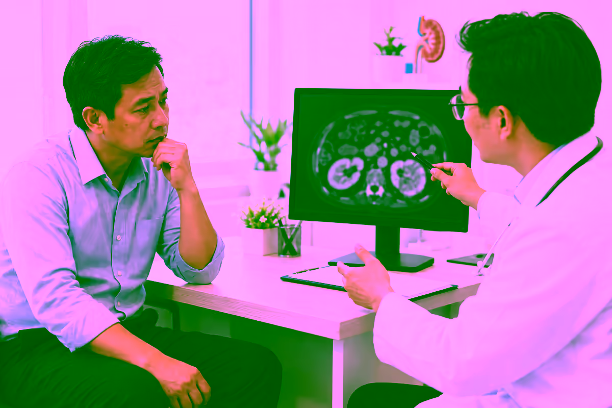 Bác sĩ tiết niệu giải thích phim chụp thận cho người bệnh