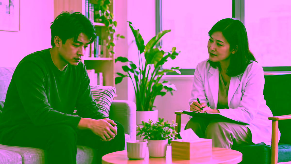 Người bệnh trao đổi riêng tư với chuyên gia tâm lý về cảm xúc buồn kéo dài