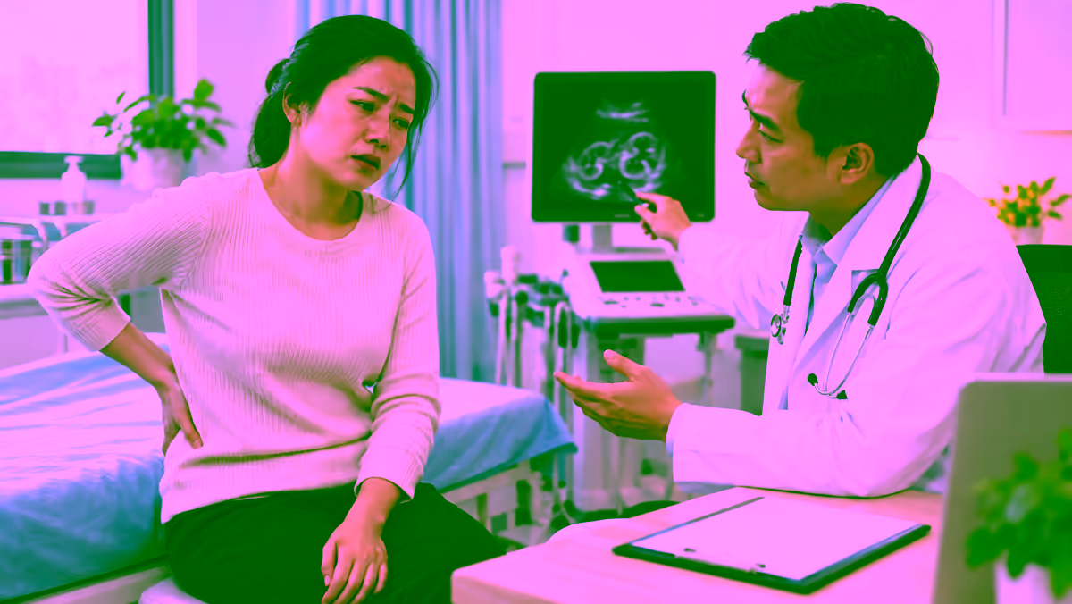 Người bệnh sốt và đau hông lưng được bác sĩ tiết niệu khám