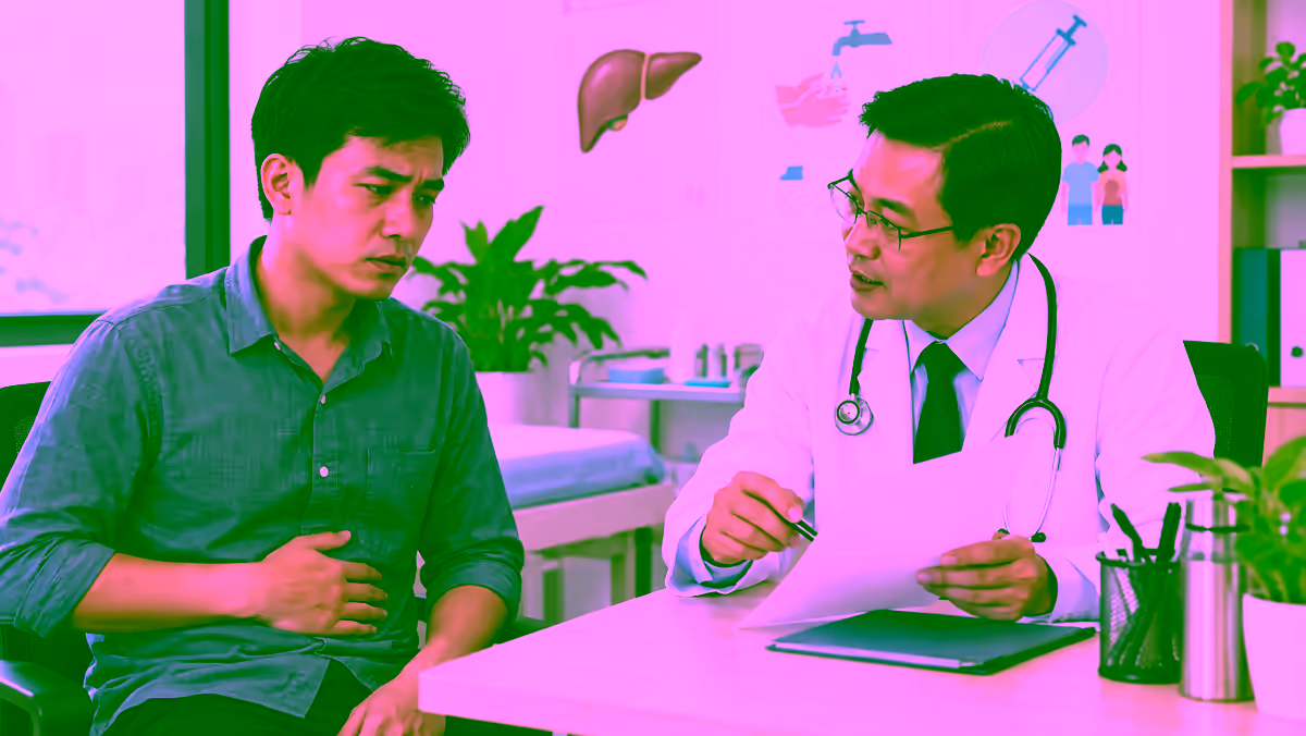 Người bệnh mệt mỏi được bác sĩ gan mật tư vấn viêm gan A