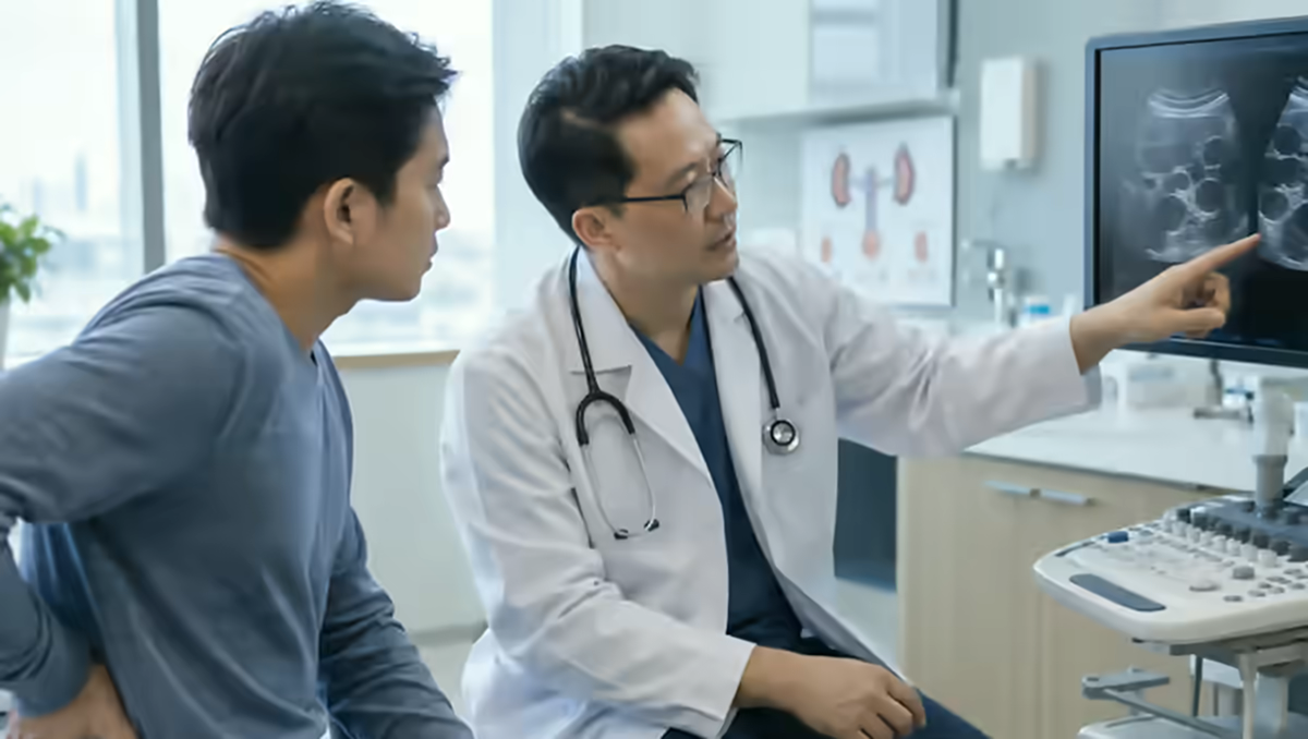 Người bệnh đau hông lưng được bác sĩ thận tiết niệu giải thích siêu âm
