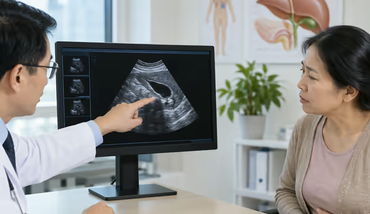 Người bệnh đau hạ sườn phải được bác sĩ kiểm tra siêu âm túi mật