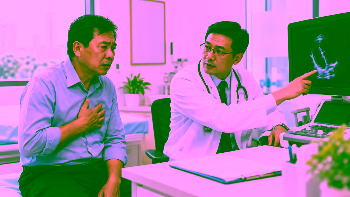 Người bệnh đau ngực được bác sĩ tim mạch tư vấn nguy cơ tắc nghẽn