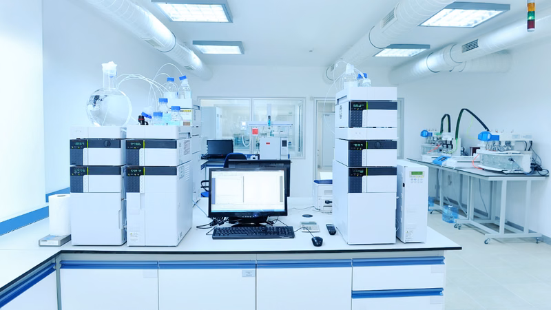 Hệ thống sắc ký lỏng hiệu năng cao HPLC trong phòng thí nghiệm hóa phân tích dung môi Acetonitrile