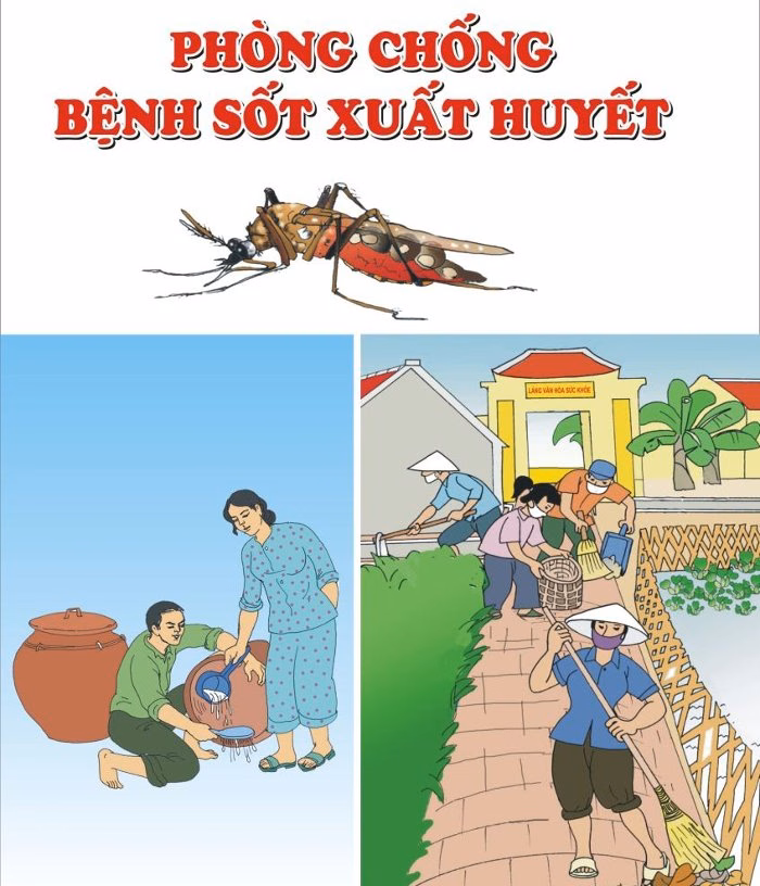 Minh họa các biện pháp phòng chống muỗi vằn và sốt xuất huyết trong cộng đồng