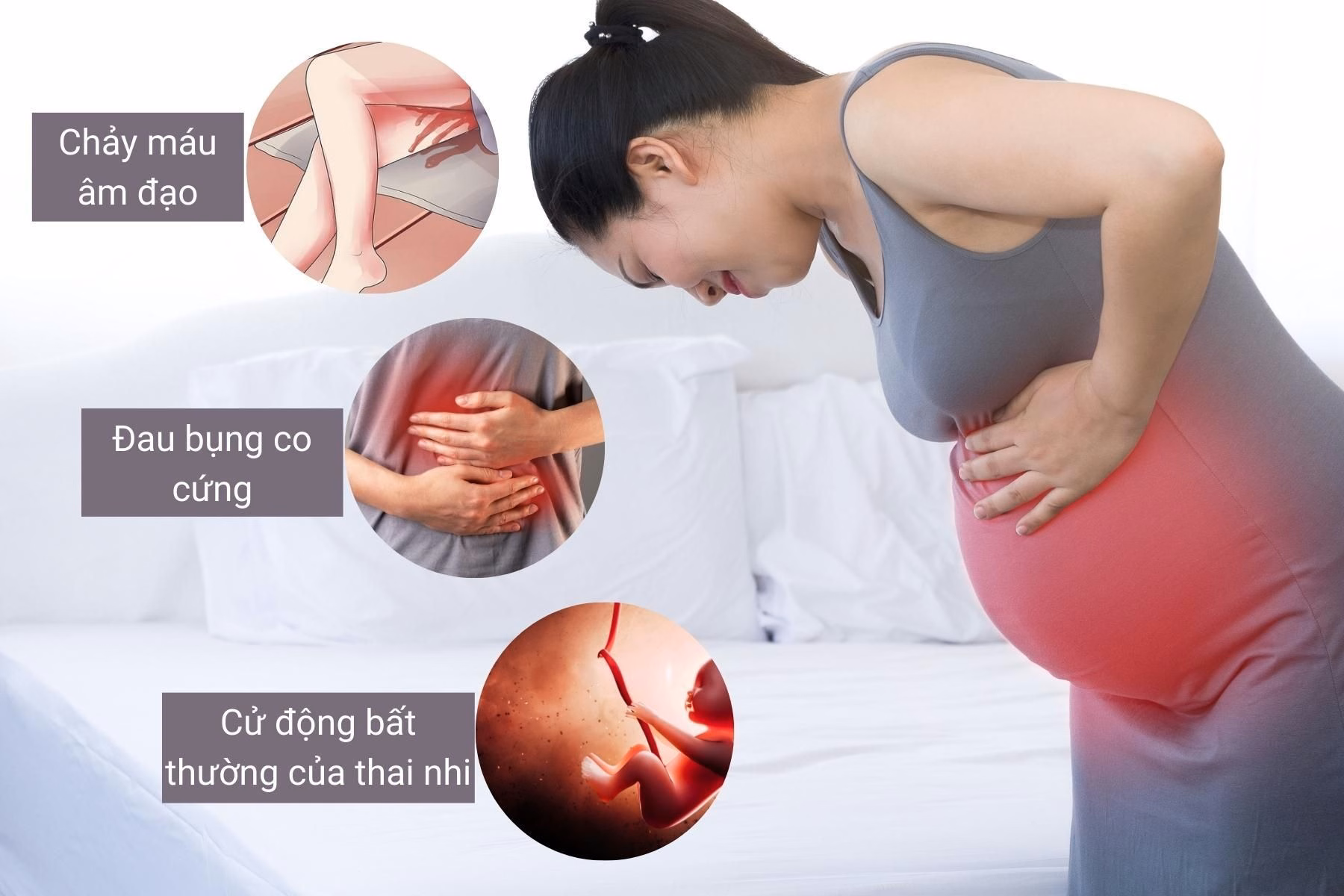 Bác sĩ sản phụ khoa thực hiện siêu âm kiểm tra tình trạng phát triển của phôi thai trong tử cung