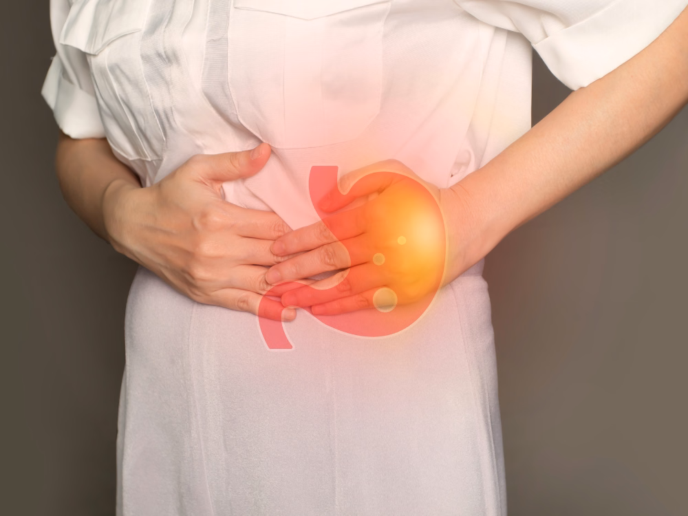 Minh họa vị trí tổn thương viêm loét trên lớp niêm mạc dạ dày