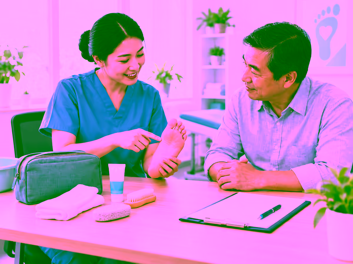 Điều dưỡng hướng dẫn chăm sóc bàn chân đái tháo đường