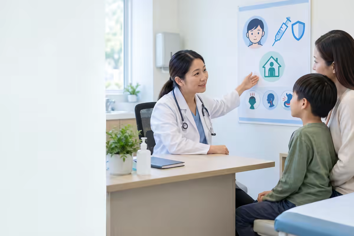 Bác sĩ hướng dẫn gia đình phòng biến chứng và lây nhiễm quai bị