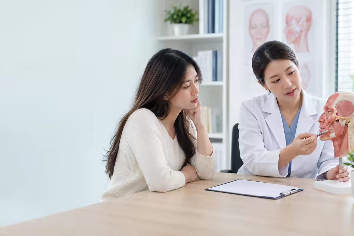 Bác sĩ da liễu tư vấn rủi ro và biến chứng khi tiêm botox gọn hàm