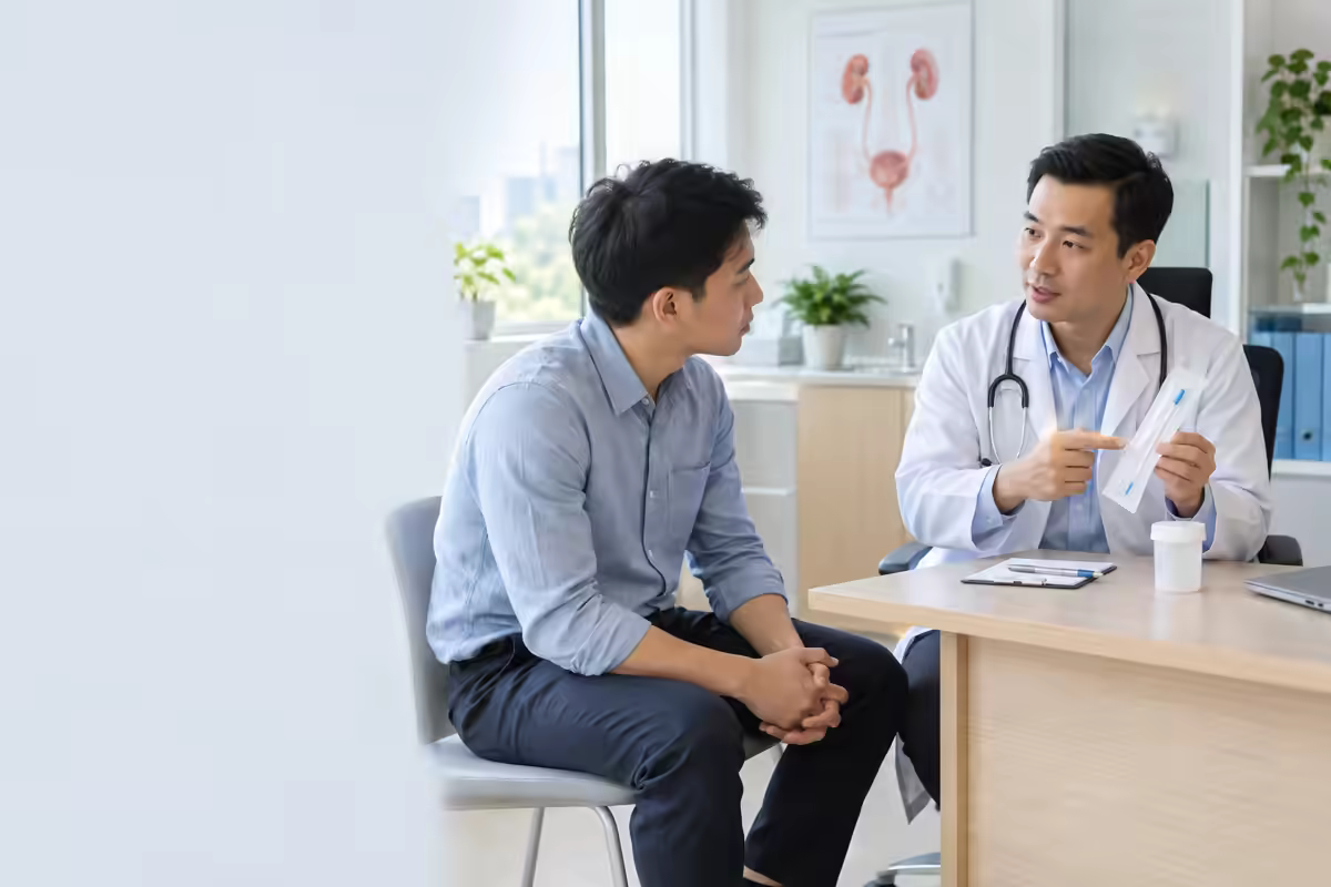 Bác sĩ tư vấn mục đích và quy trình cấy dịch niệu đạo
