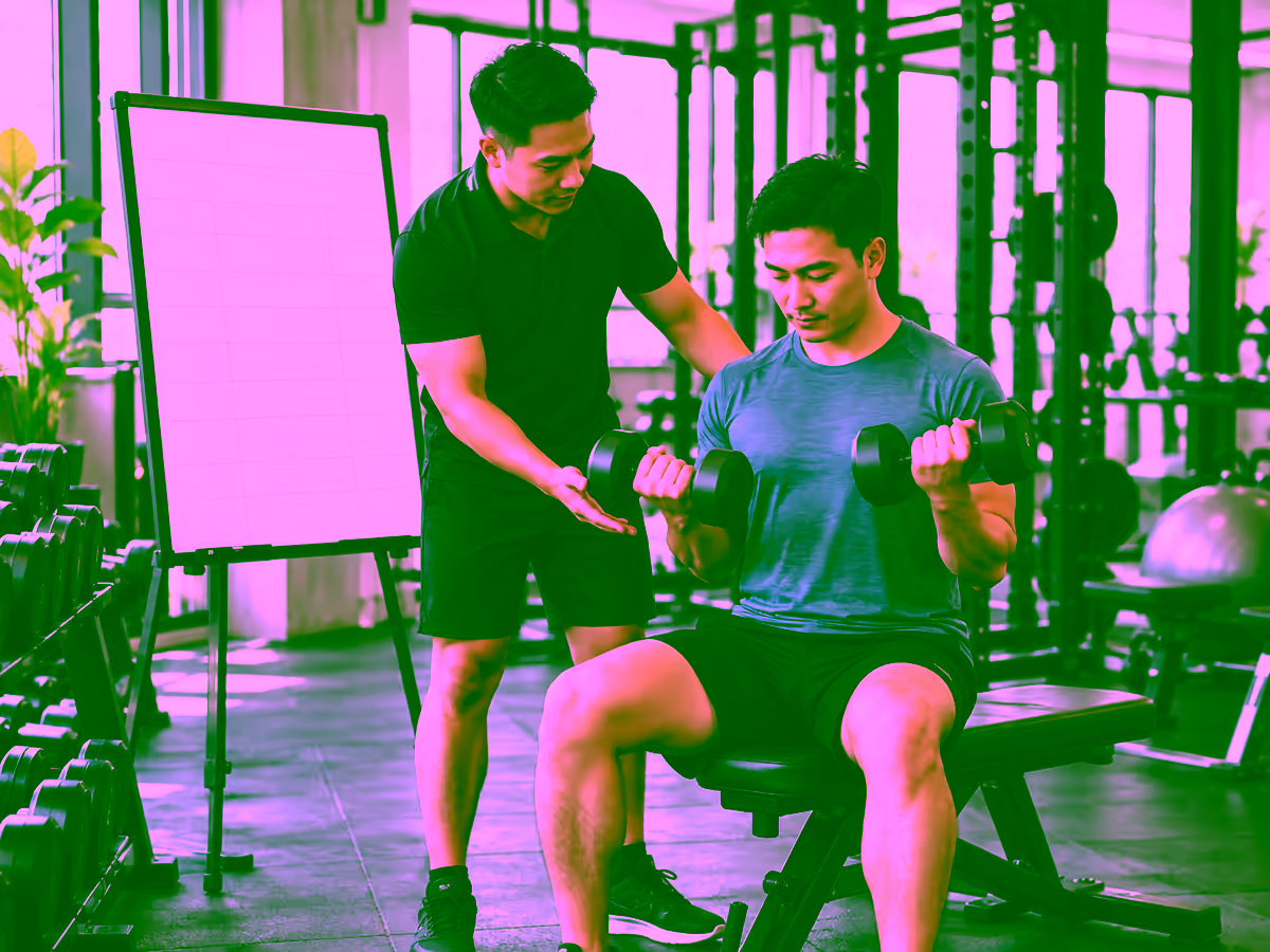 Huấn luyện viên hướng dẫn chia lịch tập gym