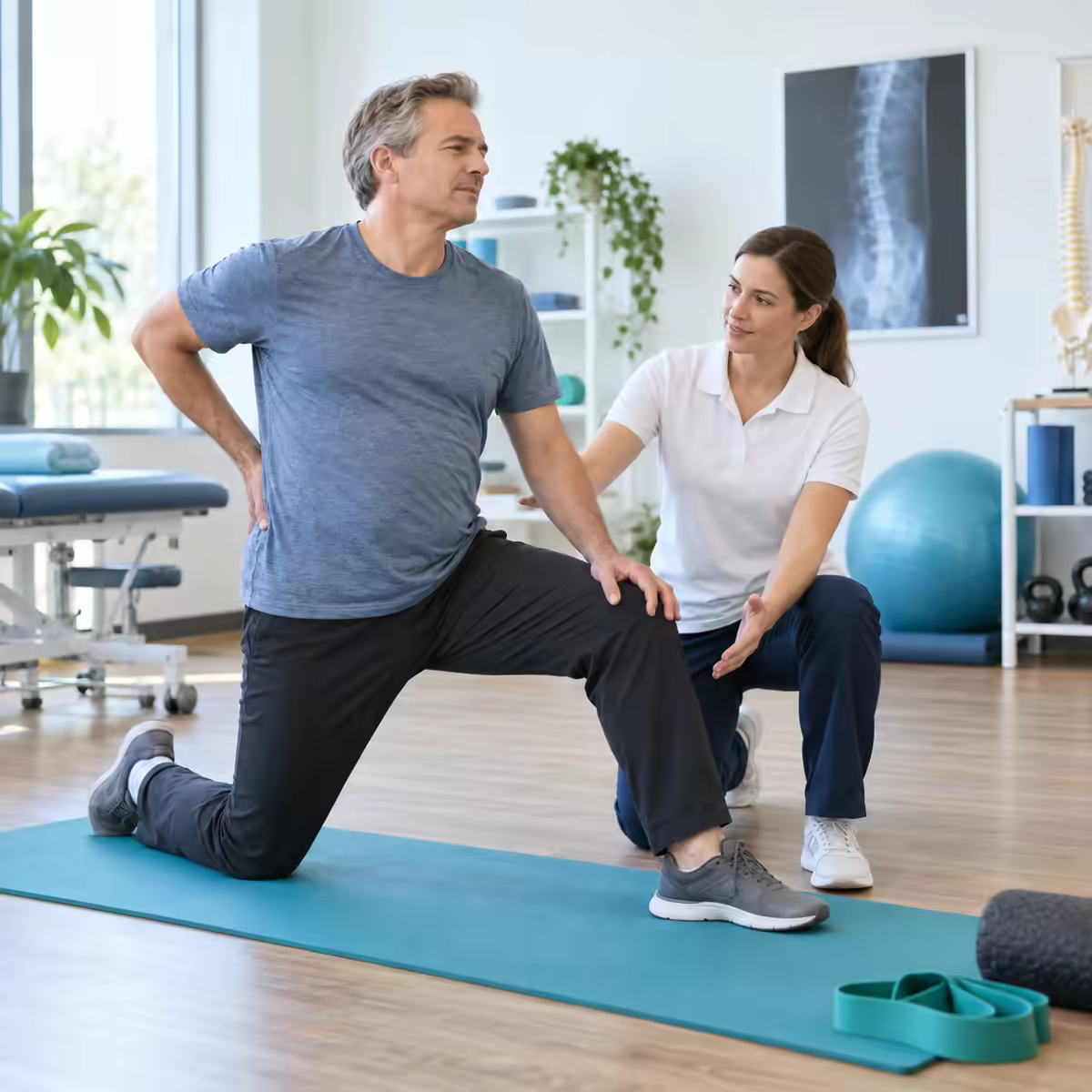 Gai cột sống có chữa được không – người bệnh tập vật lý trị liệu cùng chuyên viên